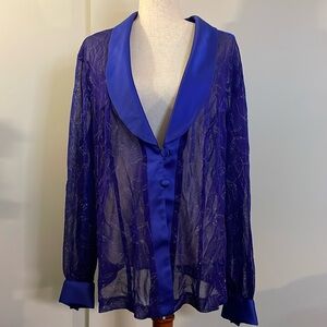 Vintage 80s Sheer Jacket/Blouse